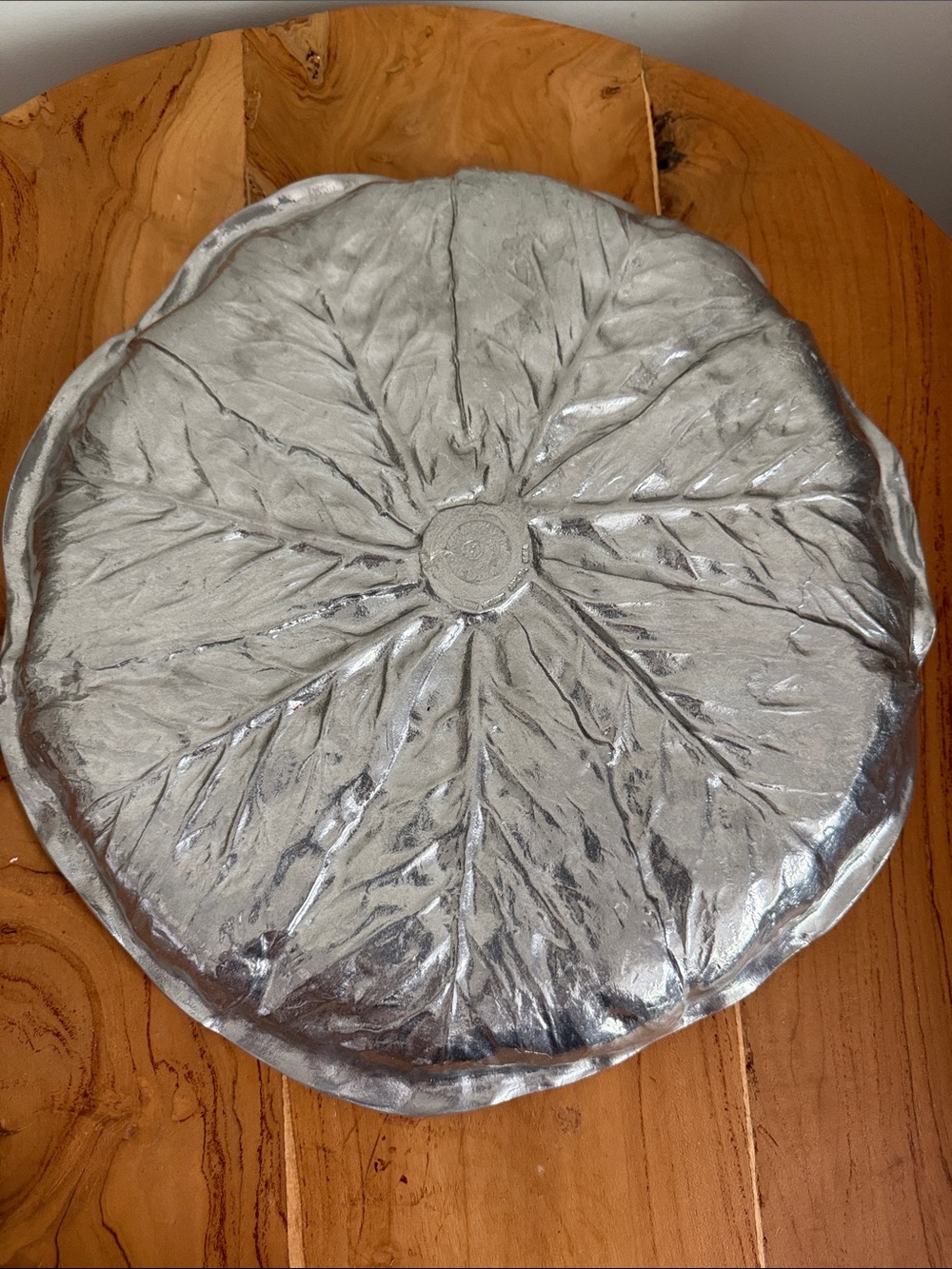 Wilton Armetale Cabbage Leaf Serving Bowl Round Platter Divided Server Lot - Picture 5 of 9